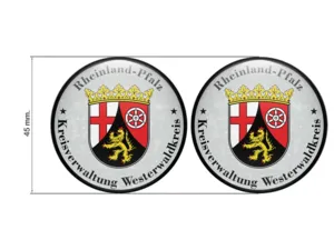 TÜV Plakette Kreisverwaltung Westerwaldkreis Nummernschild plakette